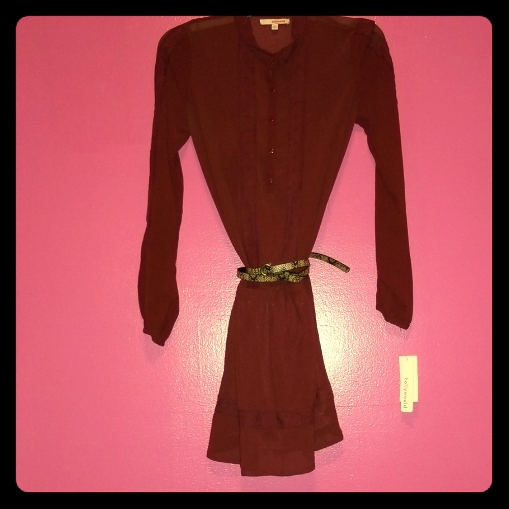 Maroon evening dress
